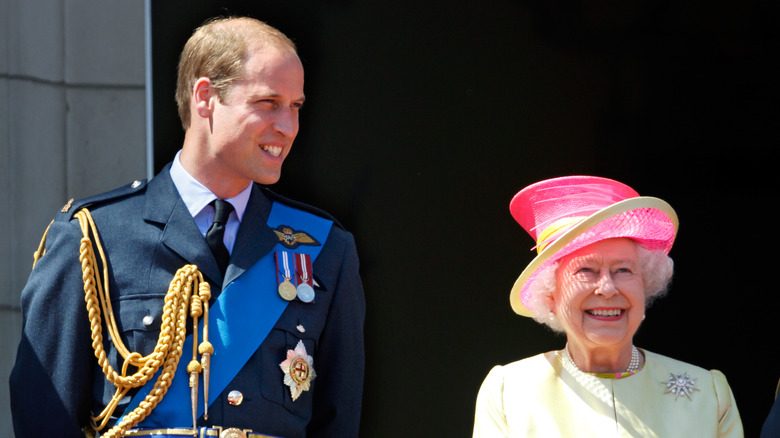 Prince William and Queen Elizabeth II at an event 