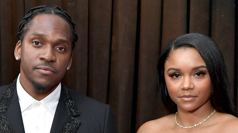 Pusha T and Virgina Williams, posing