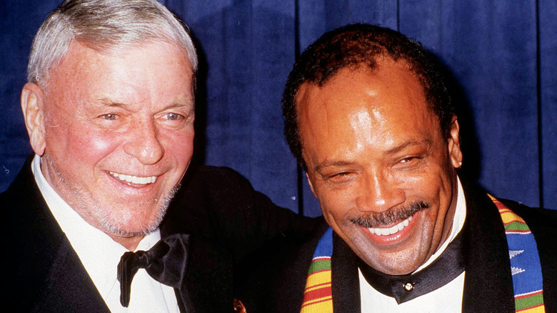 Frank Sinatra, Quincy Jones smile