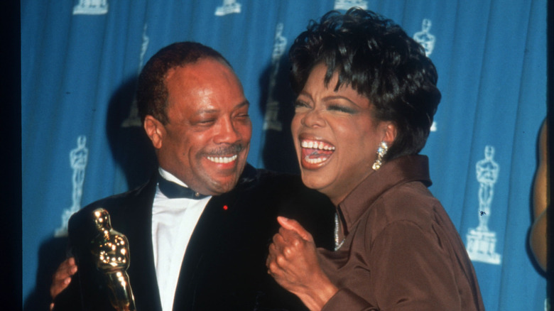 Quincy Jones and Oprah with Oscar