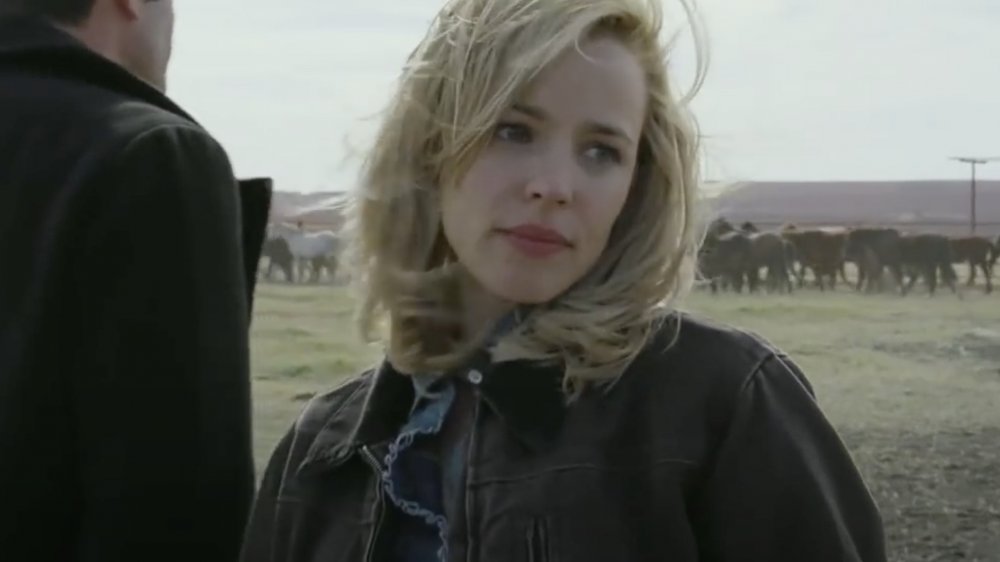 Rachel McAdams on a horse farm in the movie To the Wonder