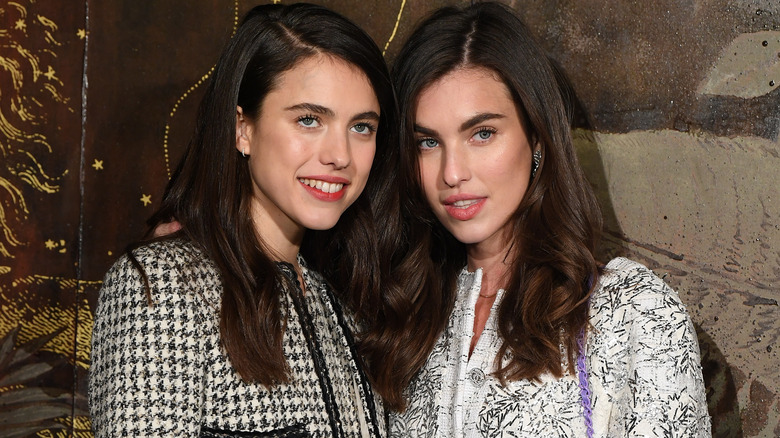 Margaret and Rainey Qualley, both smiling