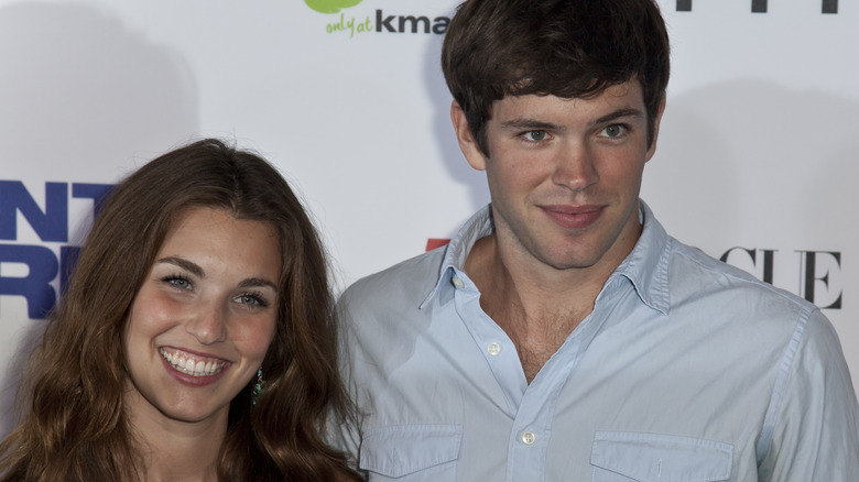 Rainey Qualley and Richard Kohnke, both smiling