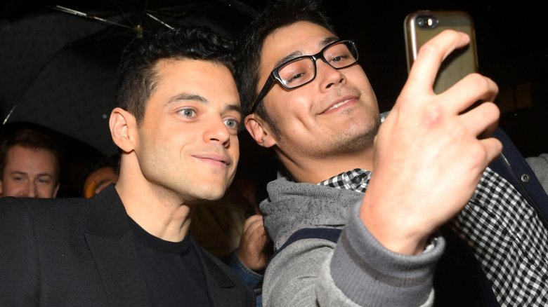 Rami Malek with fans