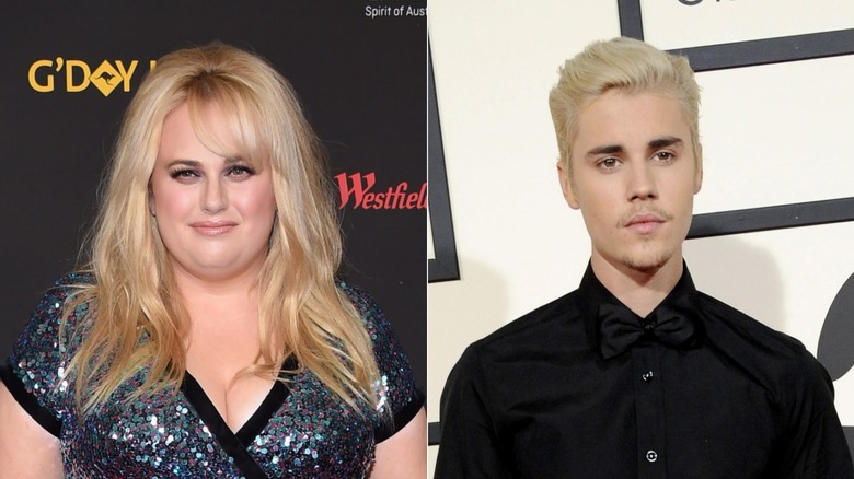 Rebel Wilson and Justin Bieber 