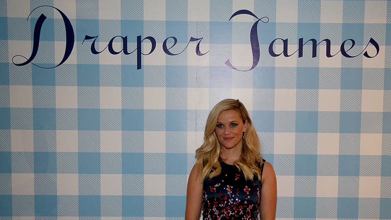 Reese Witherspoon at Draper James launch, posing