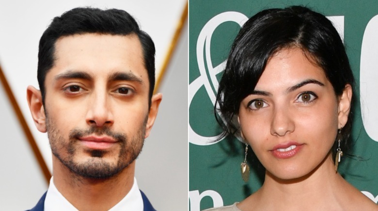 Riz Ahmed and Fatima Farheen Mirza slightly smiling