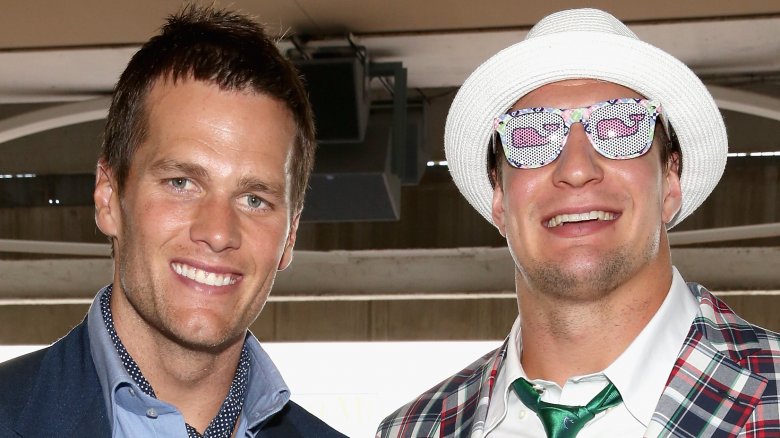 Tom Brady and Rob Gronkowski smiling