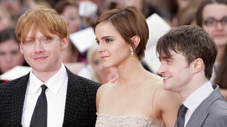 Rupert Grint with his co-stars