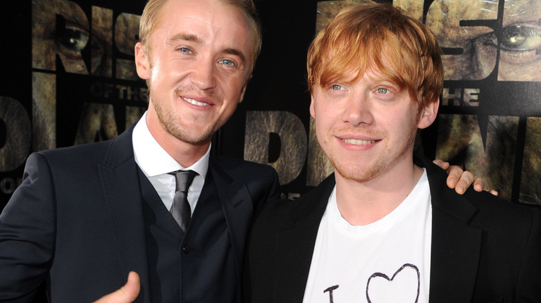 Rupert Grint with Tom Felton