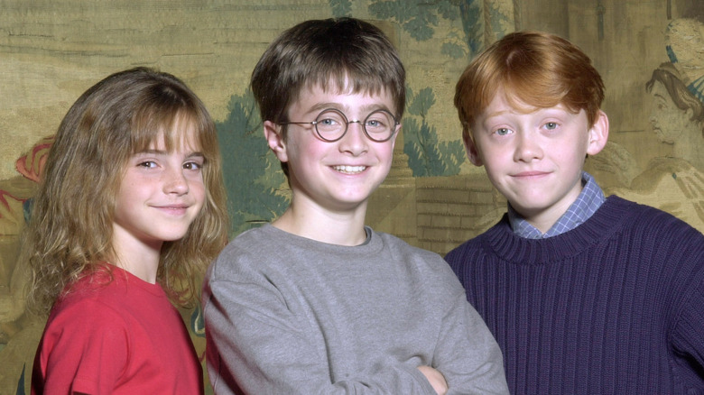 Rupert Grint with his costars