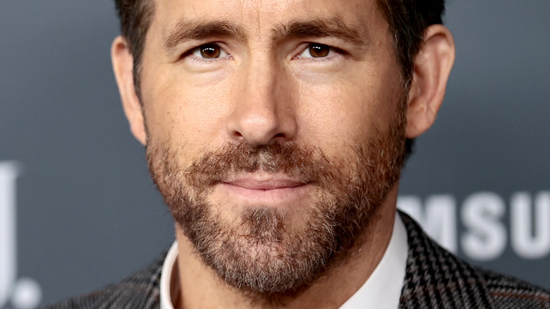 Ryan Reynolds making a serious face