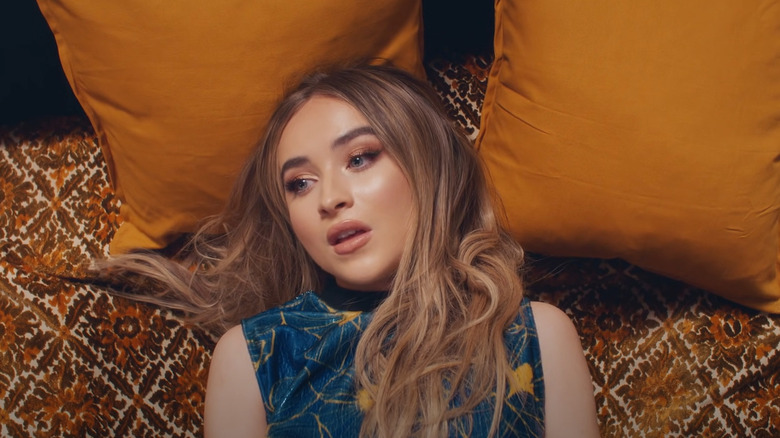 Sabrina Carpenter in bed