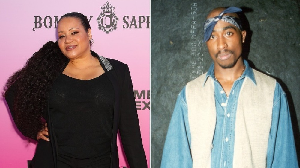 Split image of Cheryl "Salt" James and Tupac Shakur