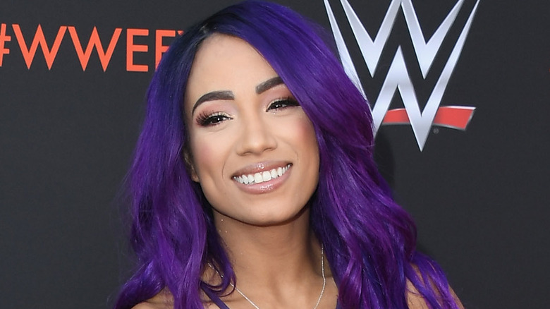 Sasha Banks smiling