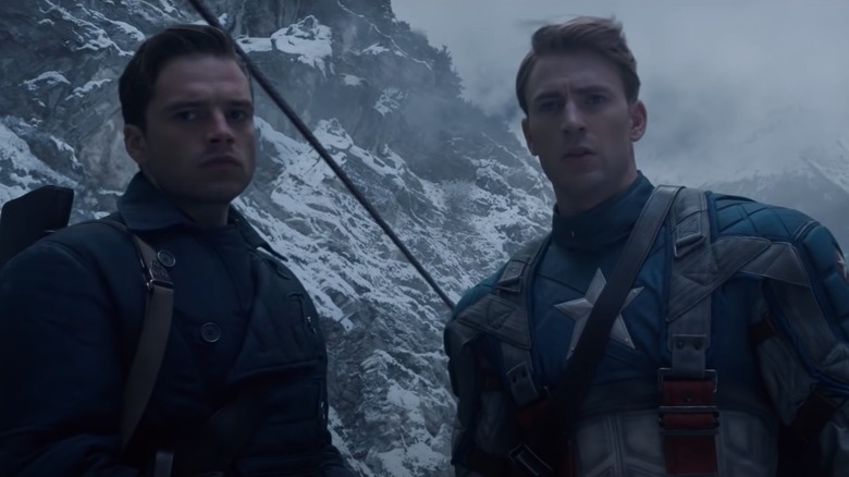 Sebastian Stan and Chris Evans in Captain America: The First Avenger