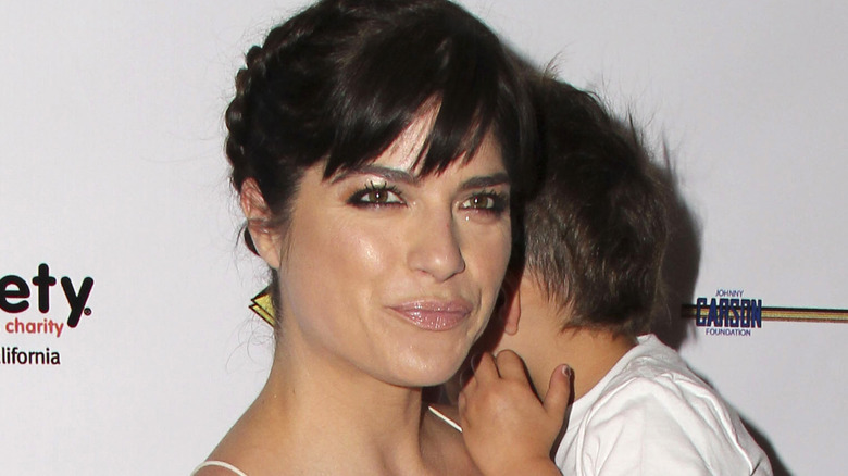 Selma Blair holding son Arthur