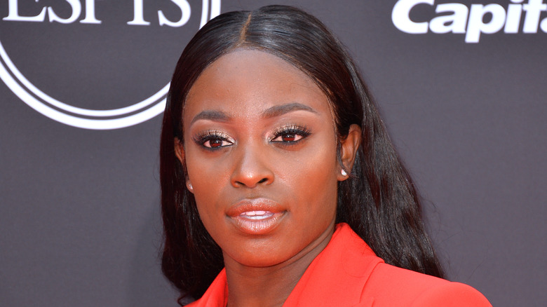 Sloane Stephens in a suit