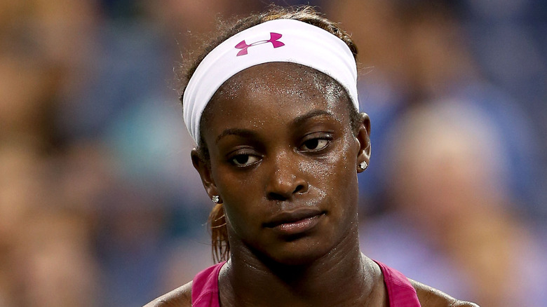 Sloane Stephens during a match