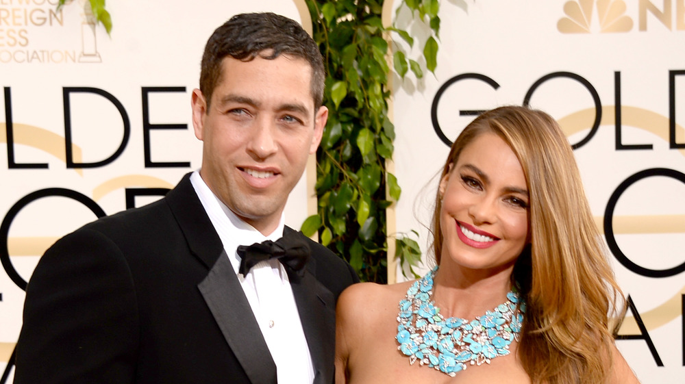 Nick Loeb and Sofia Vergara at the 71st Annual Golden Globe Awards