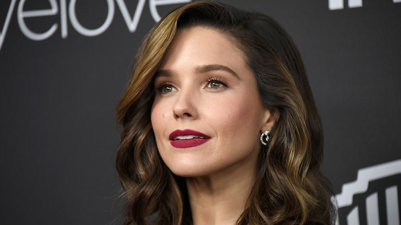 Sophia Bush red lipstick