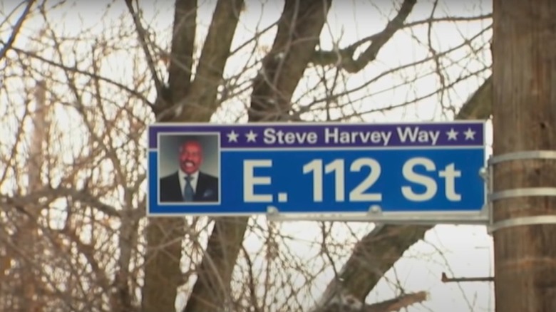 Photo of Steve Harvey Way street sign