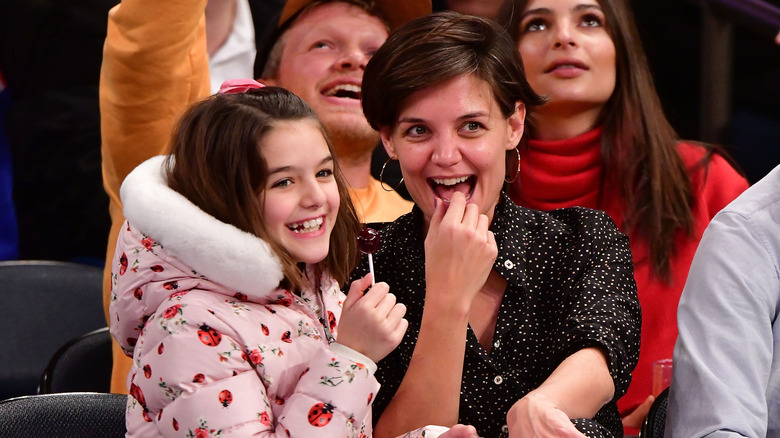 Suri Cruise, Katie Holmes laughing