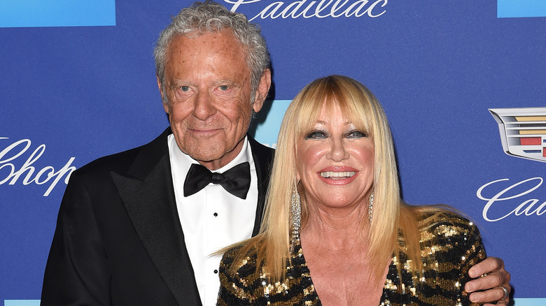 Suzanne Somers and Alan Hamel smiling