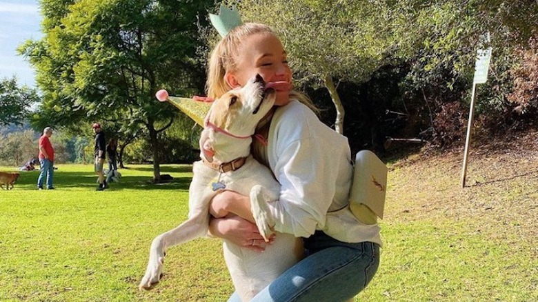 Sydney Sweeney and dog Tank