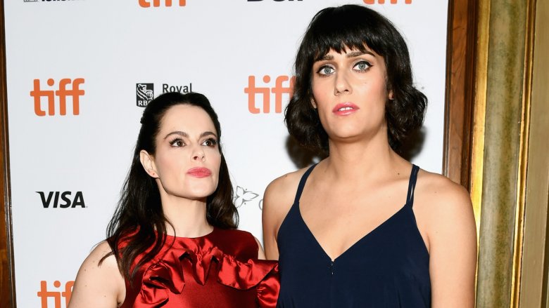 Emily Hampshire and Teddy Geiger