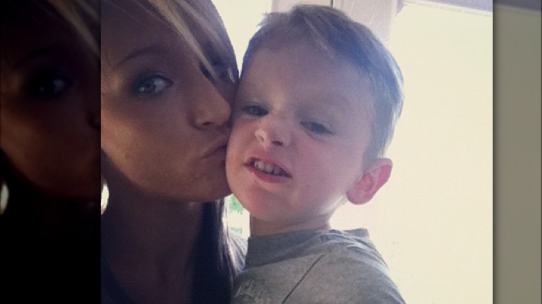 Maci Bookout kissing son's cheek