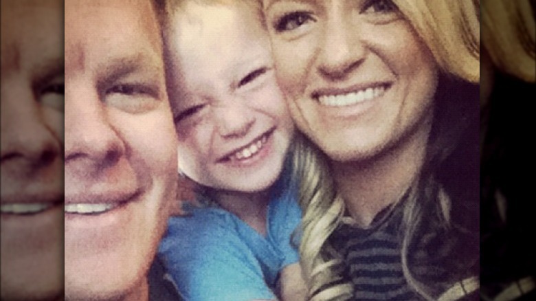 Kyle King, Maci Bookout, and Bentley smiling