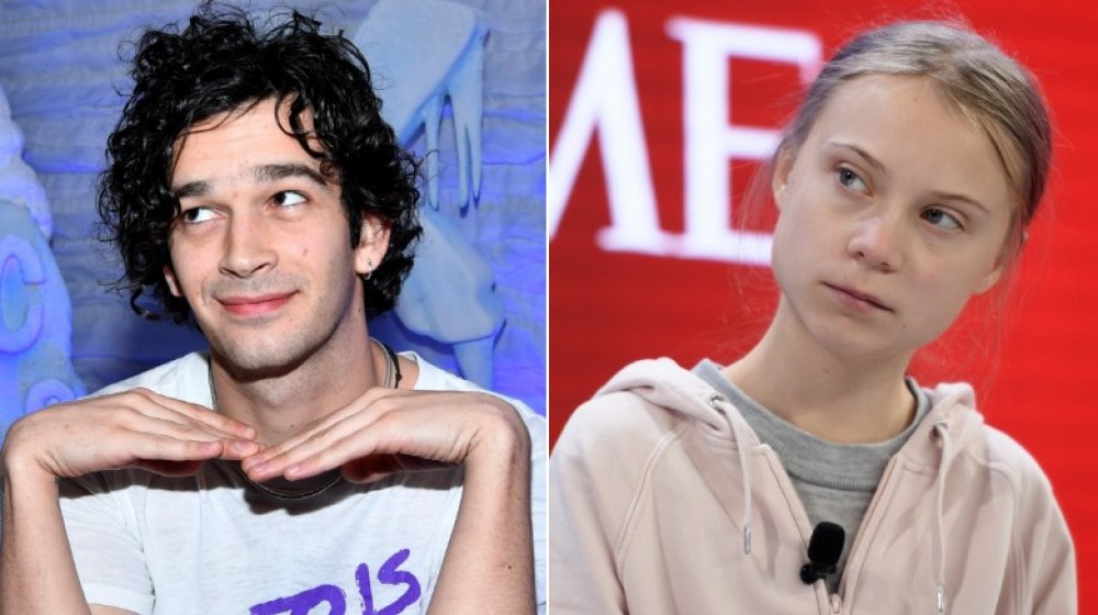 Matty Healy and Greta Thunberg