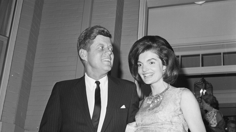 jfk jackie smiling