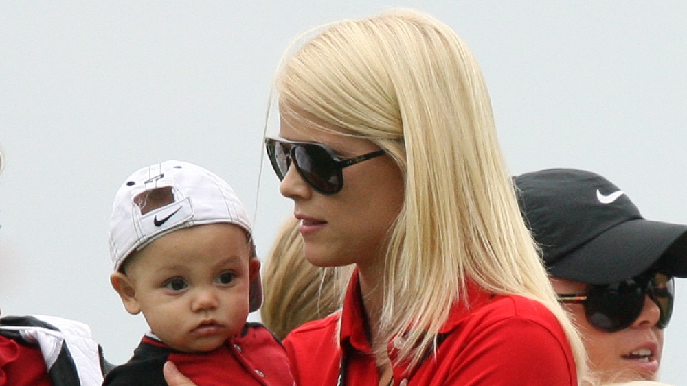 Charlie Woods with Elin Nordegren