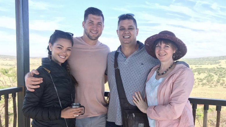 Demi-Leigh Nel-Peters and Tim Tebow with family