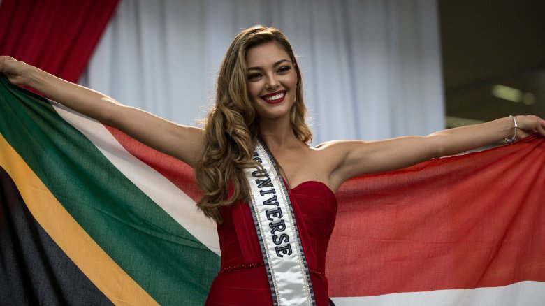 Demi-Leigh Nel-Peters smiling during pageant