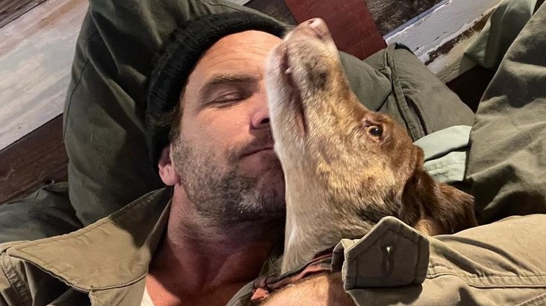 TJ Lavin with his dog