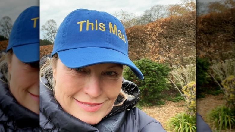 Tosca Musk in blue hat