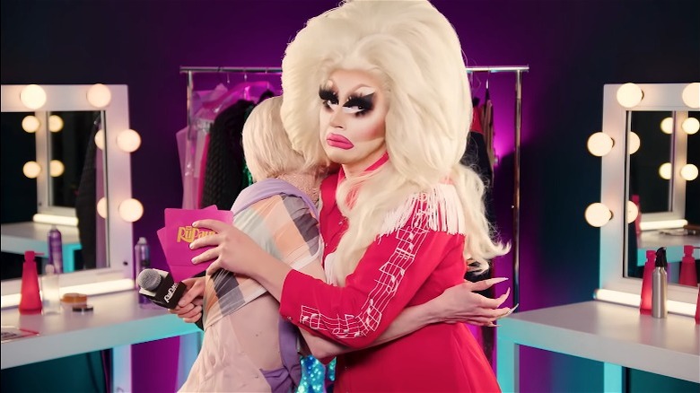 Trixie Mattel hugging Blair St. Clair