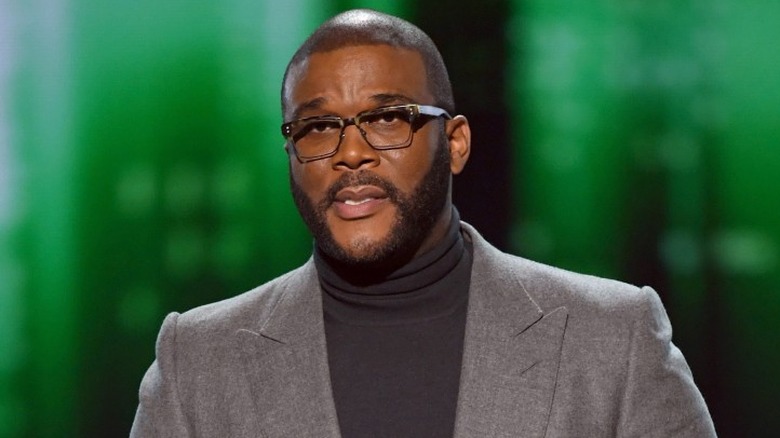 Tyler Perry accepting an award