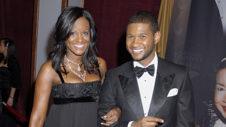 Usher with ex-wife Tameka Foster