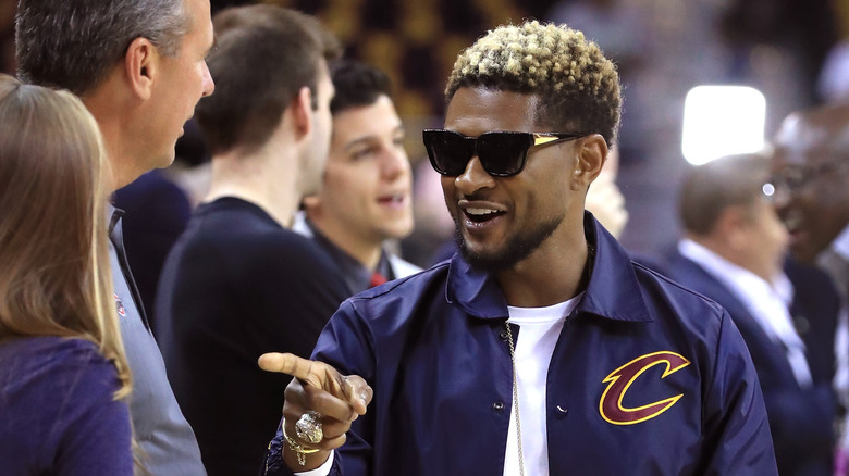 Usher at a Cleveland Cavaliers game