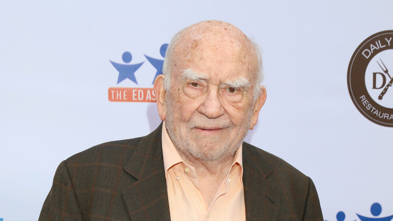 Ed Asner on the red carpet