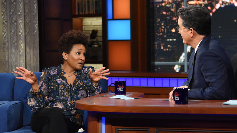 Wanda Sykes and Stephen Colbert on The Late Show