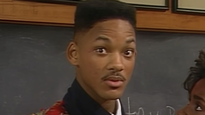 Will Smith looks at camera in Fresh Prince of Bel-Air