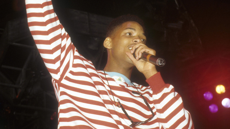 Fresh Prince rapping on stage