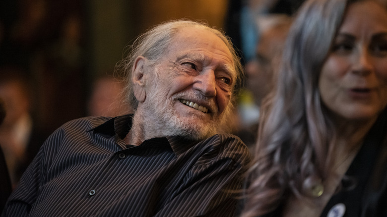 Willie Nelson smiling