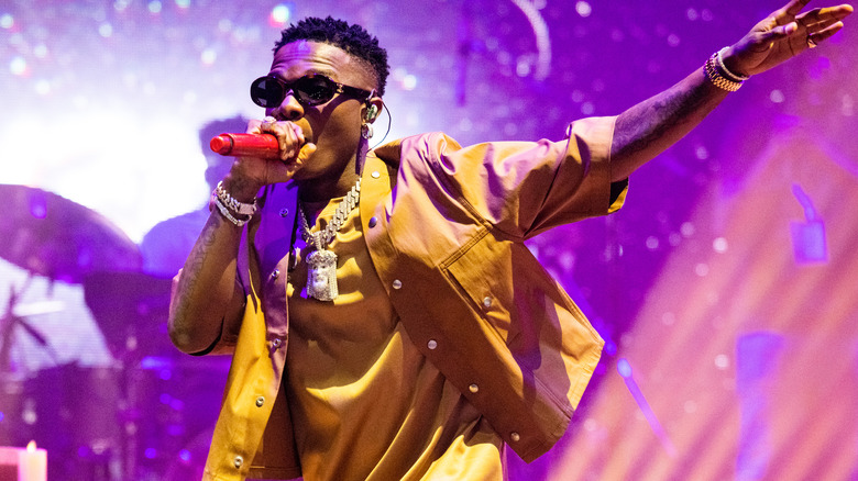 Wizkid performs on stage