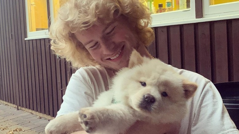 Yung Gravy with his dog